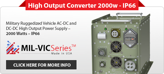 Military vehicle high output DC to DC power converter 2000 W IP66