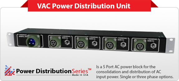 Military rack mount AC and DC power distribution unit PDU